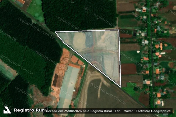Imagem de satélite de Parte "C" de Partes dos Lotes Rurais n°s 01,02,03 e 04 da Colônia Dr Affonso - Parcela 1 em Santa Helena - PR