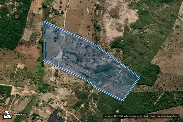 Imagem de satélite de Fazenda Capão Queimado - Fazenda Capão Queimado em Cachoeira de Pajeú - MG