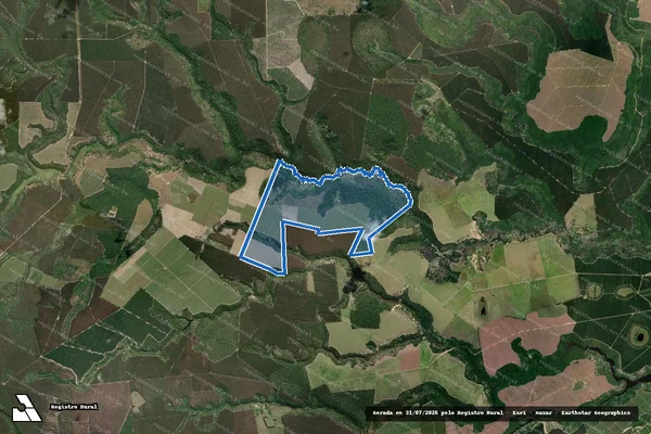 Imagem de satélite de FAZENDA PERUIPE  - Parte 1 em Nova Viçosa - BA