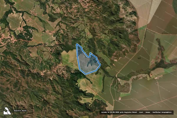 Imagem de satélite de Fazenda Cana Verde. em Caiapônia - GO