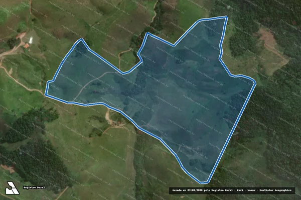 Imagem de satélite de Santa Luzia Fazenda  - Gleba 1 em Santa Bárbara do Monte Verde - MG