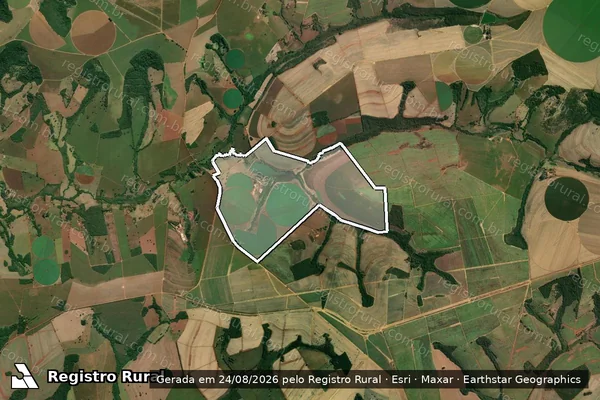 Imagem de satélite de Fazenda da Barra e Pouso Frio em Nova Ponte - MG