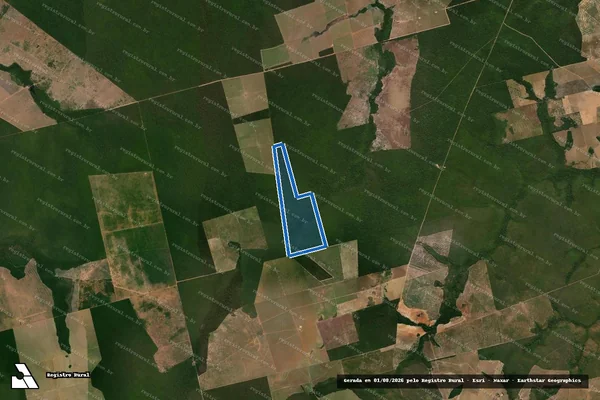Imagem de satélite de FAZENDA NOSSA SENHORA DAS GRAÇAS - 001 em Gaúcha do Norte - MT