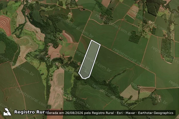 Imagem de satélite de Lote 49, da Gleba 4 do Imóvel São Francisco - PARCELA 01 em Santa Tereza do Oeste - PR