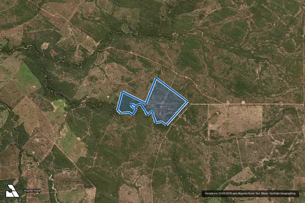 Imagem de satélite de Fazenda Palmeira - 001 em Monte Alegre de Goiás - GO