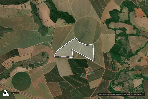 Imagem de satélite de FAZENDA MACAÚBAS DE CIMA, LUGAR DENOMINADO CAPÃO DA ONÇA - Parte 1 em Monte Carmelo - MG