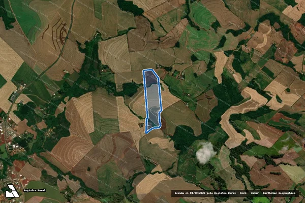 Imagem de satélite de Lote 31 do 1º Perimetro da Fazenda Santa Cruz - PARCELA 01 em Pranchita - PR
