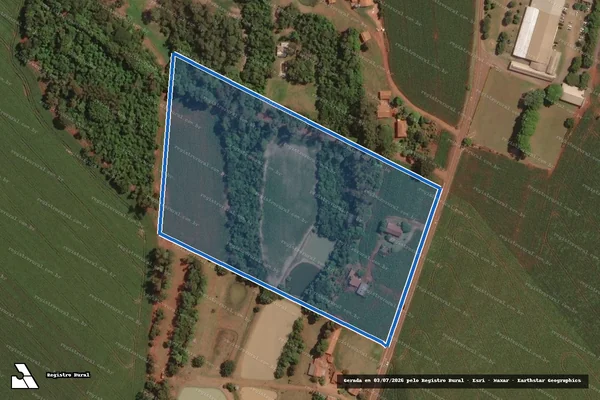 Imagem de satélite de Lote Rural 78, da Gleba 16, do Imóvel Rio Azul Piqueroby - PARCELA 01 em Palotina - PR