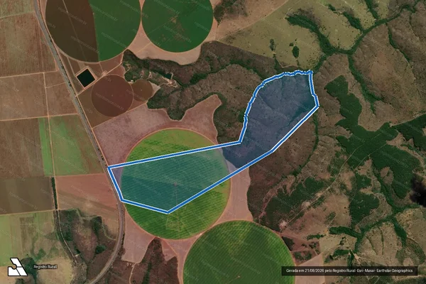 Imagem de satélite de Fazenda Paineira - PARCELA 1 em Campo Alegre de Goiás - GO