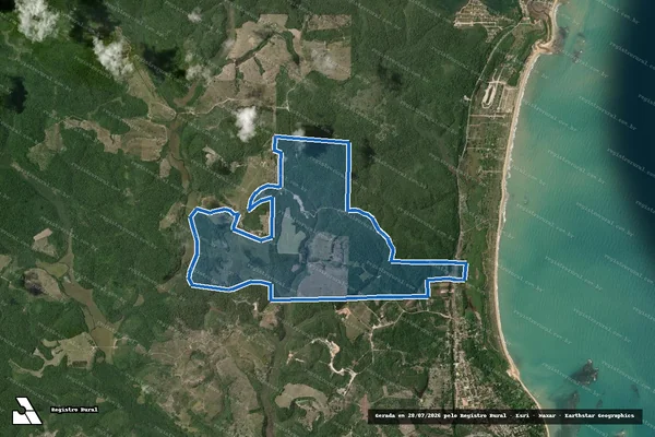 Imagem de satélite de Fazenda Vale do Guaporé em Santa Cruz Cabrália - BA