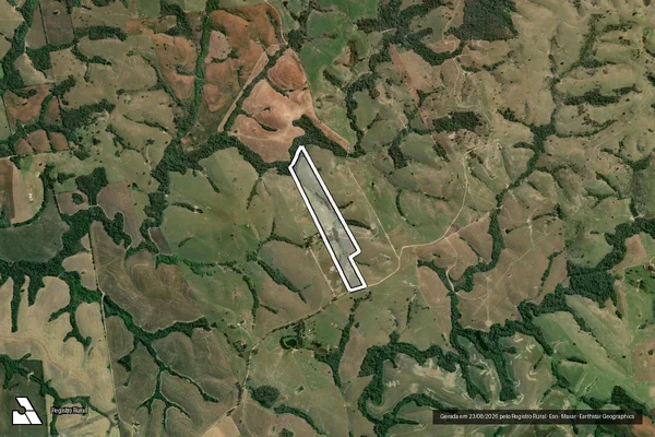 Imagem de satélite de Fazenda Santa Julia mat 8152 - PARCELA 01 em Ribeirão do Pinhal - PR