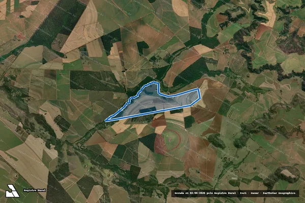 Imagem de satélite de Fazenda Retiro Figueira - B - B em Trabiju - SP
