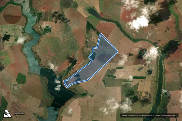 Imagem de satélite de FAZENDA BRUACAS - 1 em Gouvelândia - GO