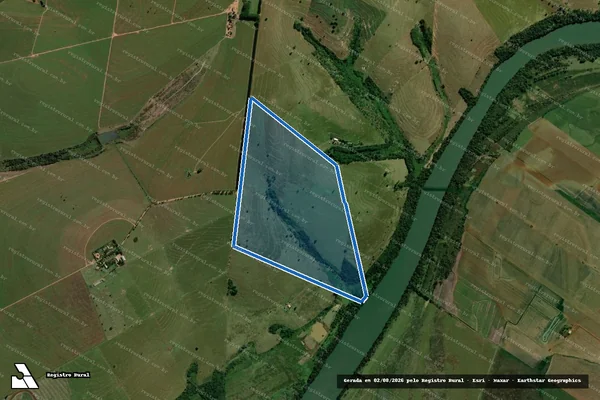 Imagem de satélite de Unificação dos Lotes Rurais 60, 61, 62-A, 62-B e 63, 64, 65, 66-A, 66-B, 67, 68, 69, 70, 71, 72, 73 e 74, 75, 76 e 77, da Gleba  - Parcela 1 em Altônia - PR
