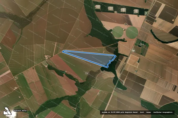 Imagem de satélite de FAZENDA REOLON II - LOTE 07 SETOR 09 - GLEBA 01 em Lucas do Rio Verde - MT