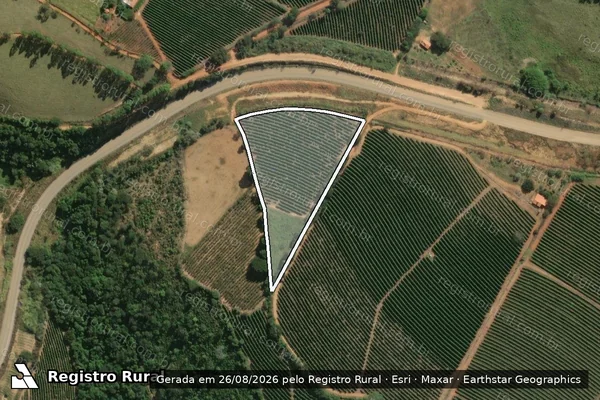 Imagem de satélite de MENDONÇAS - GLEBA 01 em Carmo do Rio Claro - MG
