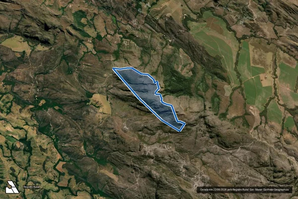 Imagem de satélite de Fazenda Mirante da Serra ? Córrego do Retiro - GLEBA B em São João Batista do Glória - MG