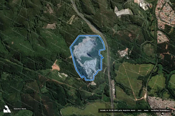 Imagem de satélite de GLEBA B.1.2 REMANESCENTE 3 DESTAQUE 2 - Única em Caieiras - SP