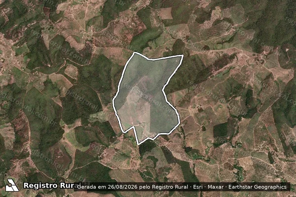 Imagem de satélite de Fazenda Córrego do Mel - 001 em Francisco Badaró - MG