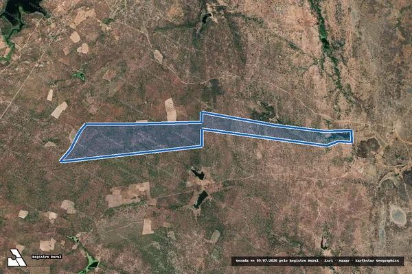 Imagem de satélite de FAZENDA BELO HORIZONTE - Parte 1 em Tauá - CE