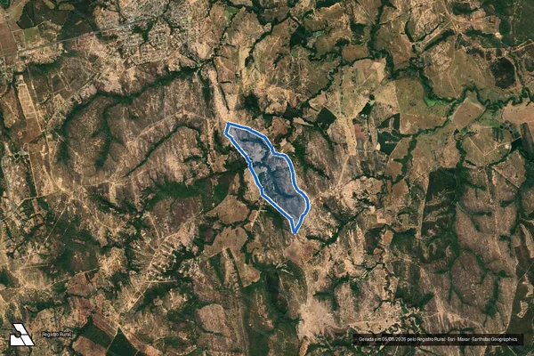 Imagem de satélite de FAZENDA MATO GROSSO - GLEBA 01 em Inimutaba - MG