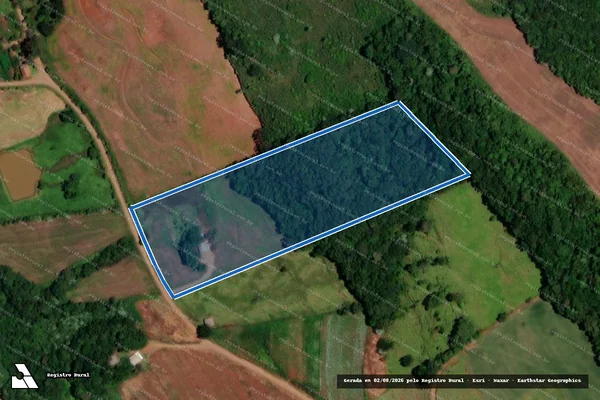 Imagem de satélite de Lote Rural n° 75-AB da Gleba n° 100-FB - Parcela 1 - Matrícula 15911 em Salto do Lontra - PR