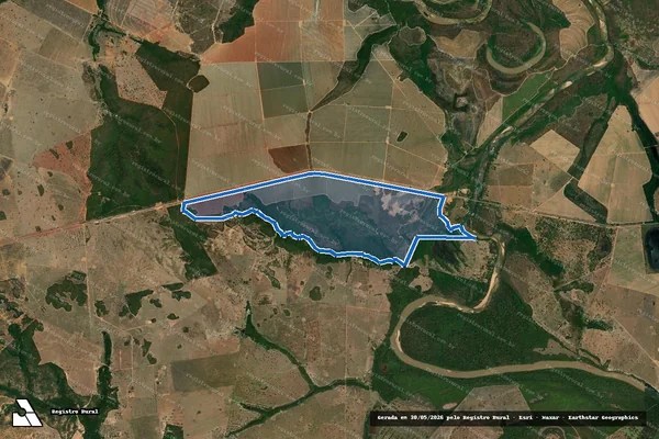 Imagem de satélite de FAZENDA PARAISO - Parte 1 em Aragarças - GO
