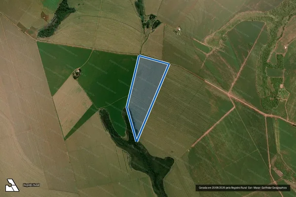 Imagem de satélite de Fazenda Káthia Kristina II - Parte 1 em Laguna Carapã - MS