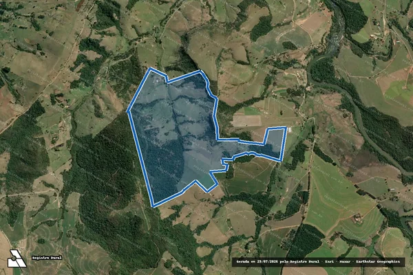 Imagem de satélite de FAZENDA BELA MANHÃ - Parcela 1 em Tomazina - PR