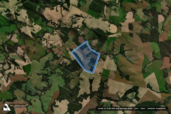 Imagem de satélite de Lote nº 32, da Gleba nº 15, da Colônia "A" Guaraniaçu - Lote nº 32, da Gleba nº 15, da Colônia "A" Guaraniaçu em Campo Bonito - PR