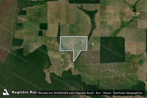 Imagem de satélite de LOTE 10, GLEBA 12, GLEBA TERRA FIRME, FAZENDA ÁGUA AZUL - 001 em São Francisco do Guaporé - RO