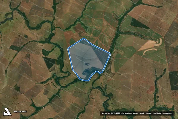 Imagem de satélite de FAZENDA SÃO JOSÉ DO CORRENTE - PARCELA 5-MATRICULA 72 em Itarumã - GO