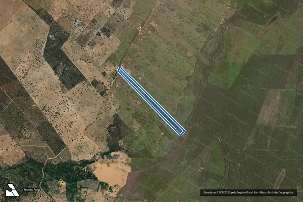 Imagem de satélite de Lote 24 Gleba B ? PA Ouro Verde - Parte 1 em Juvenília - MG