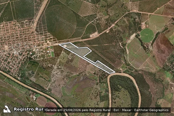 Imagem de satélite de Fazenda Poção da Manga - Poção da Manga em Urucuia - MG