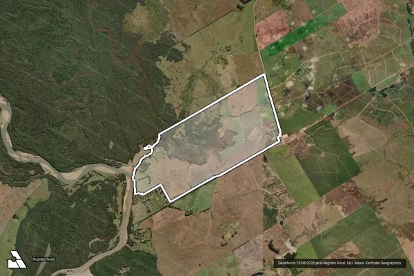 Imagem de satélite de Fazenda Tarumã - Matrícula 32113 em Camaquã - RS