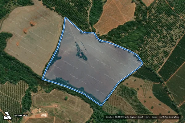 Imagem de satélite de PASTO PALMITO  - Parte 1 em Três Corações - MG