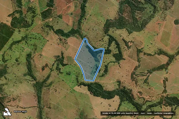 Imagem de satélite de FAZENDA CAPOEIRA ALTA - 001 em Prata - MG