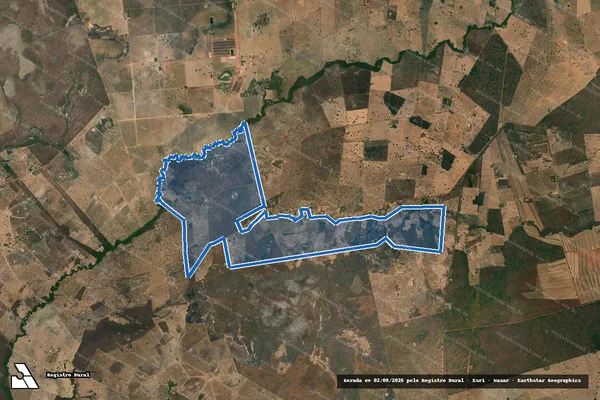 Imagem de satélite de Fazenda Santa Cruz - Parte 1 em Iaciara - GO