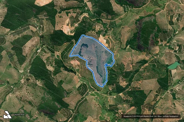 Imagem de satélite de FAZENDA BOA ESPERANÇA - JORDANIA - GLEBA 01 em Santa Rita do Itueto - MG