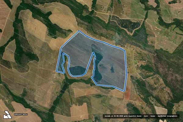 Imagem de satélite de FAZENDA BARRO PRETO - 001 em Santa Cruz de Goiás - GO