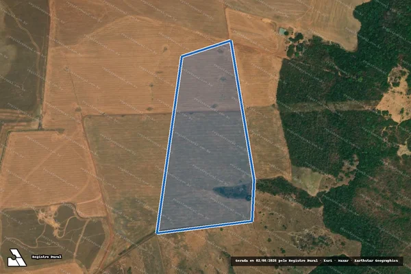 Imagem de satélite de Lote n° 27-B, desmembrado da Parte do Lote n° 27, do Loteamento Mearim Fls. "1" - 003 em Miracema do Tocantins - TO