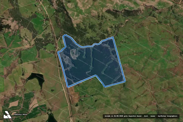 Imagem de satélite de Horto Florestal Guará - Parcela Única em São Gabriel - RS