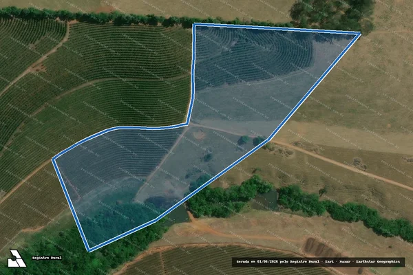 Imagem de satélite de FAZENDA MATO GRANDE TAPERA  - FAZENDA MATO GRANDE TAPERA em Carmo da Cachoeira - MG