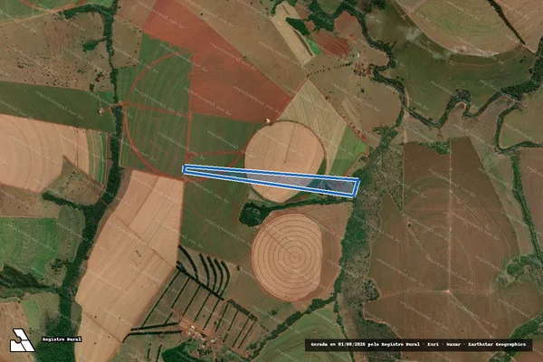 Imagem de satélite de FAZENDA MEDALHA MILAGROSA - 001 em Prata - MG