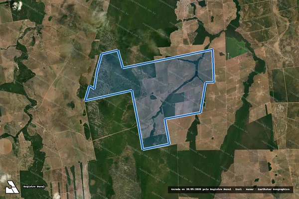 Imagem de satélite de FAZENDA ORVALHO DAS FLORES - Parte 01 em Araguaiana - MT