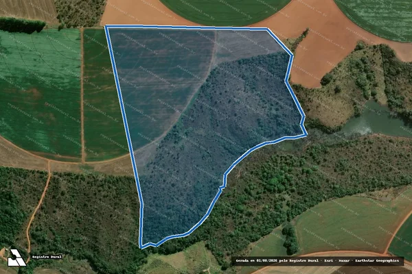 Imagem de satélite de Fazenda Córrego Bento - Parte 1 em Perdizes - MG