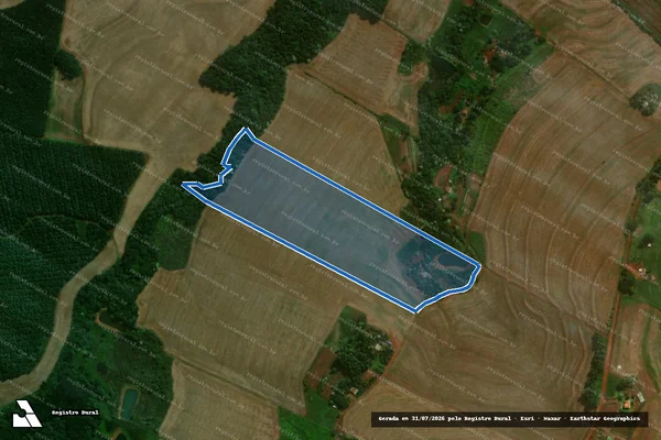 Imagem de satélite de Lote 05 do Lote n. 31-PAST, da Colônia Centenário - Lote 05A em Cascavel - PR