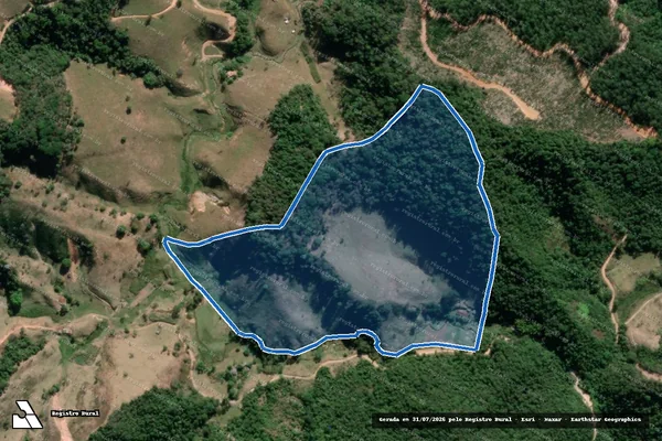 Imagem de satélite de Açude - Fazenda Bom Sucesso em Marliéria - MG