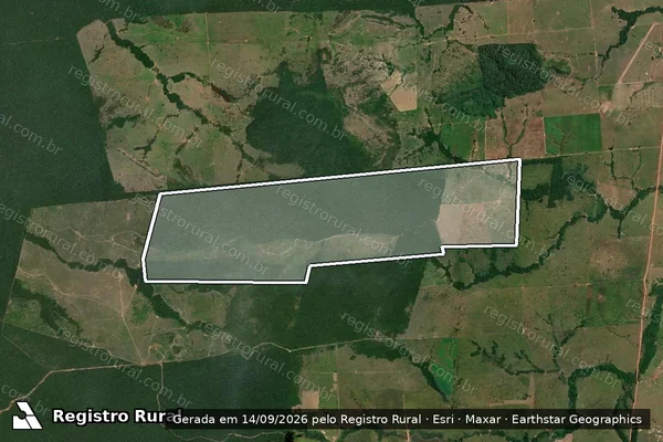 Imagem de satélite de FAZENDA DOURADO – GLEBA JOÃO BENTO / Parte 1