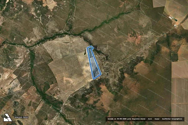 Imagem de satélite de FAZENDA AGUA QUENTE LOTE 06 GLEBA 03 - Parte 1 em Guarani de Goiás - GO